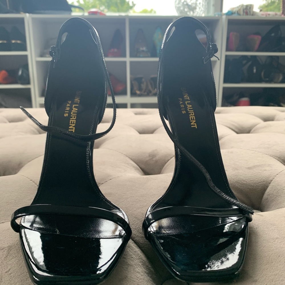 🚫⛔️SOLD⛔️🚫Saint Laurent Opyum Logo-Heel sandals - Picture 8 of 15